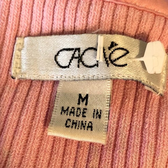 CACHE  RIBBED SWEATER FIRNGED DOUBLE ZIP UP NWOT SIZE M - Picture 3 of 4